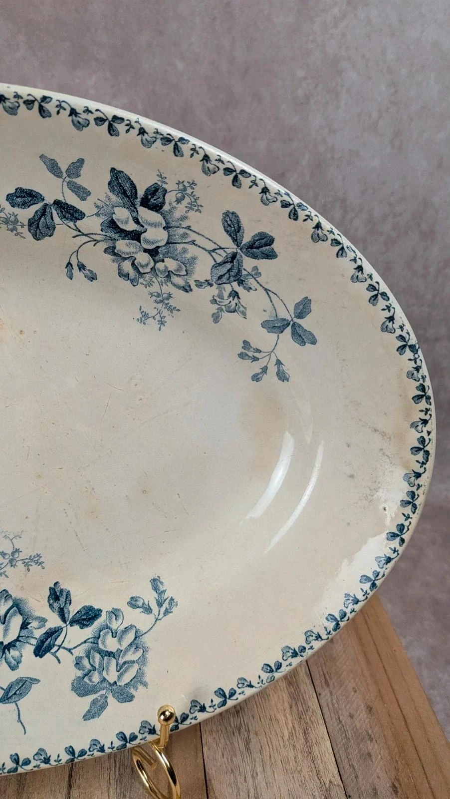 Prato oval antigo Saint-amand Hamage modelo Acacia – photo 5